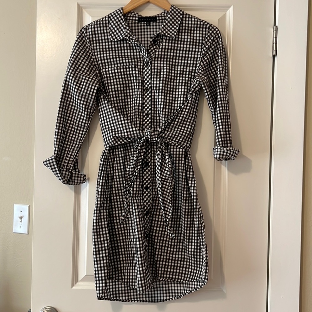 Sanctuary Button Down Tie Front Dress